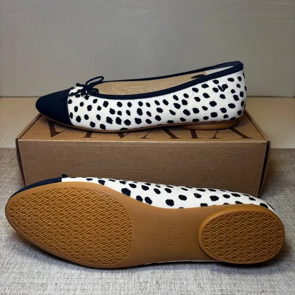 VIVAIA Almond-Toe Bow Flats (Tiana) EU 43/ US 11 - Picture 8 of 10